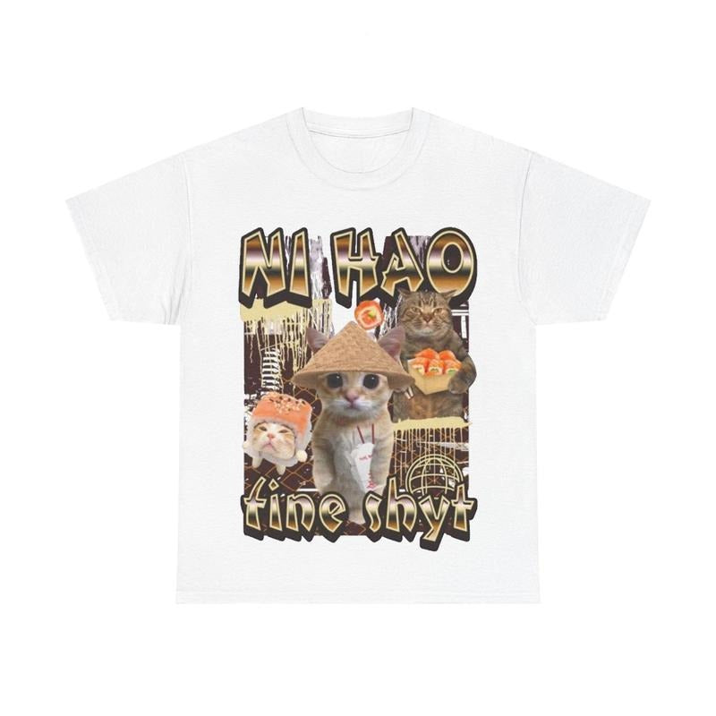 Ni hao fine shyt funny brainrot gen z meme  T-shirt Hoodie, Sweatshirt | RetroVerseTees.com