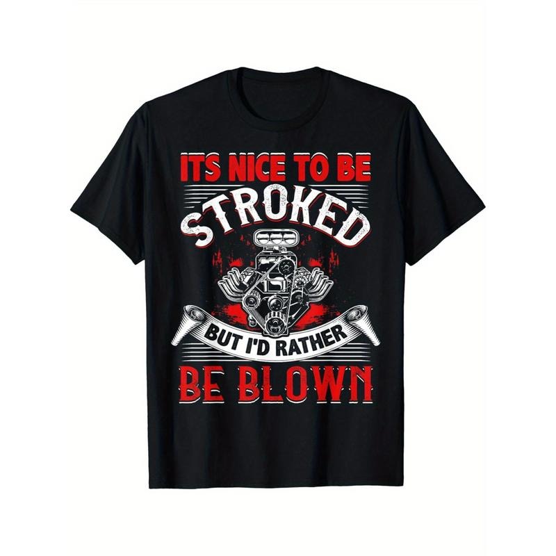 Nice to Be Touched Print Men's Short Sleeve T-Shirts, Comfy Breathable Casual Crew Neck Tops for Men's Outdoor...