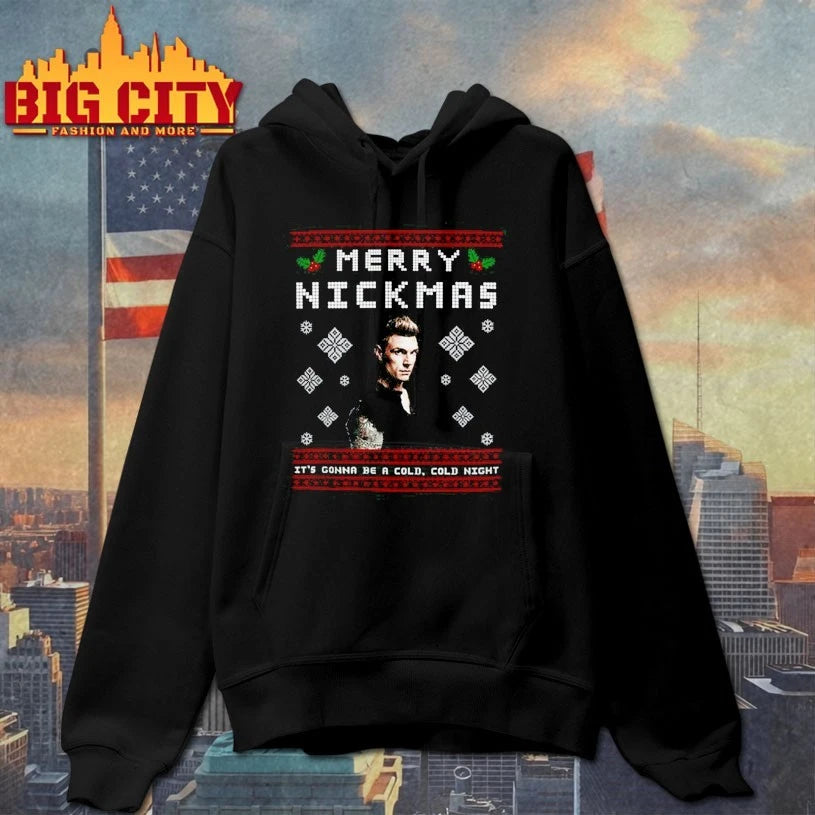 Nick Carter Merry Nickmas it’s gonna be a cold cold night ugly christmas shirt