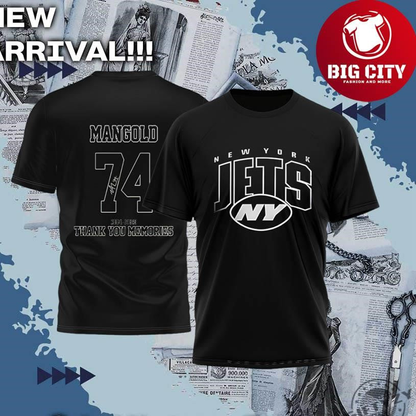Nick Mangold New York Jets Football Thank You Memories 2025 Two Sided Shirt