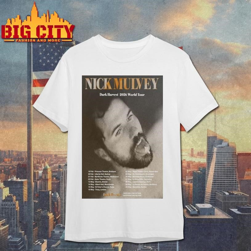 Nick Mulvey Dark Harvest 2026 World Tour Poster Shirt