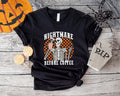 Nightmare Before Coffee Shirt, Funny Skeleton Drinking Coffee T-Shirt, Unisex Coffee Lover Gift Tee, Spooky Season Short...