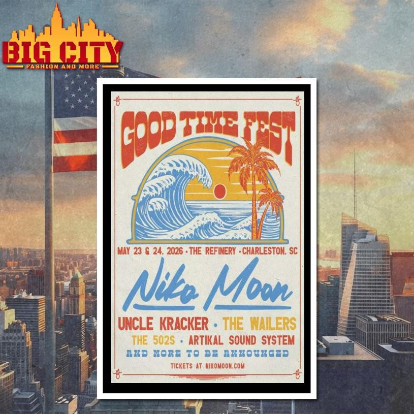 Niko Moon Concert Charleston SC May 23-24 2026 Poster shirt