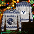Logo Pattern Helmet BYU Cougars Ugly Sweater for Christmas