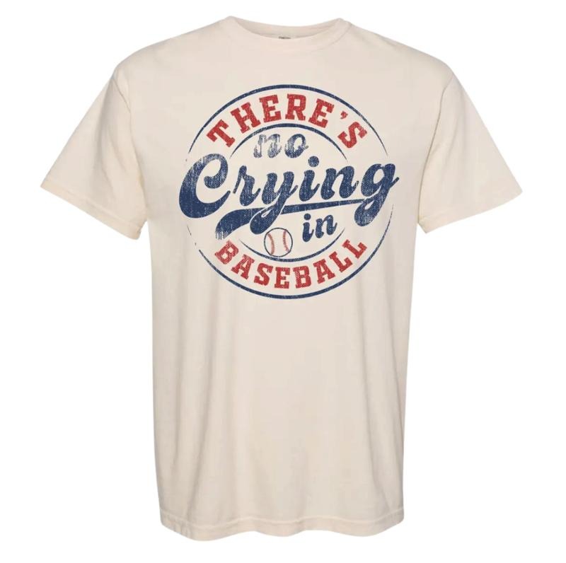 No Crying in Basetball Distressed Vintage Graphic Shirt,  Funny Baseball Boy TShirt, Baseball Lover Gift, Game Day Shirt,...