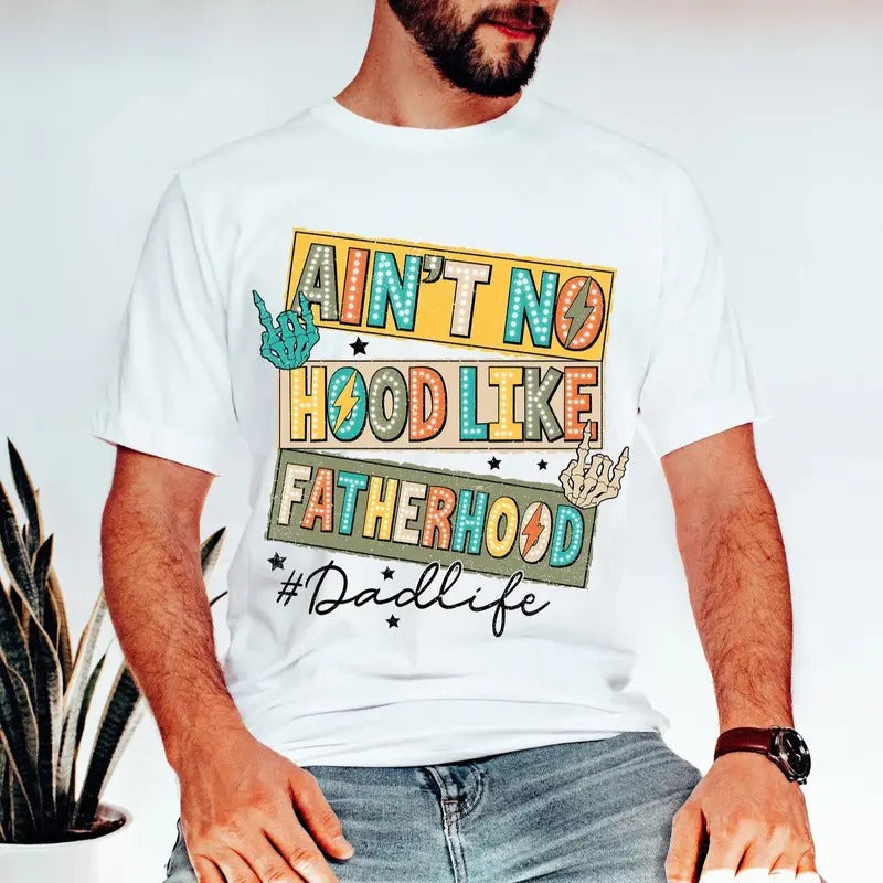 No Hood Like Fatherhood DTF Transfers - THIS IS NOT A SHIRT Hoodie, Sweatshirt | RetroVerseTees.com