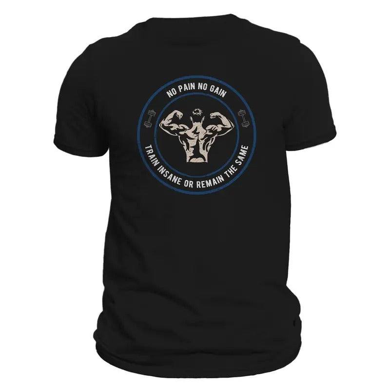 No Pain No Gain GYM Workout Men's T-Shirt Casual Classic Hoodie, Sweatshirt | RetroVerseTees.com