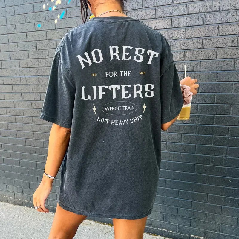 No Rest For The Lifter Shirt Pump Cover Gym Rat Shirt Oversized Shit For Working Out Unisex Workout Shirt Pump Cover For...