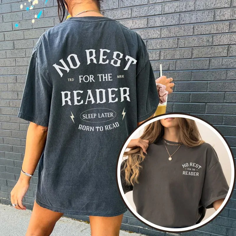 No Rest For The Reader Shirt Book Lover Shirt Book Club Shirt Bookish Shirt Booktok Shirt Born To Read Shirt Cool Book...