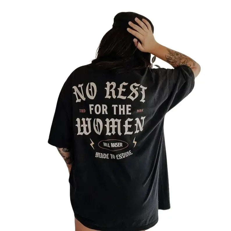 No Rest For The Women Tee, feminist girl power t-shirt, aesthetic grunge moto t-shirt, comfort colors tee, vintage...
