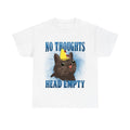 "No Thought, Head Empty" Funny Meme Cat Shirt - Unisex Graphic Tee Hoodie, Sweatshirt | RetroVerseTees.com
