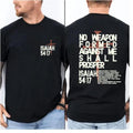 No Weapon Formed Against Me Shall Prosper Tee Pure Cotton Casual Street Style Crew Neck Short Sleeve T-Shirt Tops Trendy...