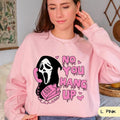 No You Hang Up Sweatshirt,Ghostface Valentine Shirt,Halloween Gift,Funny Couple Gift,Funny Valentine Shirt,Funny...