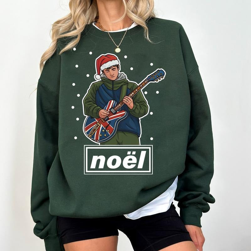 Noel Gallagher Christmas Jumper - Oasis Christmas Themed Sweatshirt for Music Fans T-Shirts, Hoodie | RetroVerseTees.com