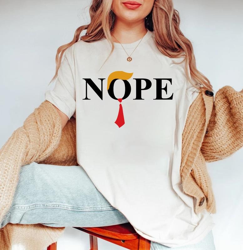 Nope Not Again Funny Trump USA President  Shirt Menswear Top Hoodie, Sweatshirt | RetroVerseTees.com