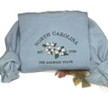 North Carolina the dogwood-state embroidered  Sweaters,  Unisex embroidered North Carolina dogwood flower T-Shirts,...