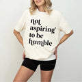Not Aspiring to be Humble Shirt, Kamala Harris Shirt, Harris Walz Shirt, For Men, For Women Menswear Top Round Neck...