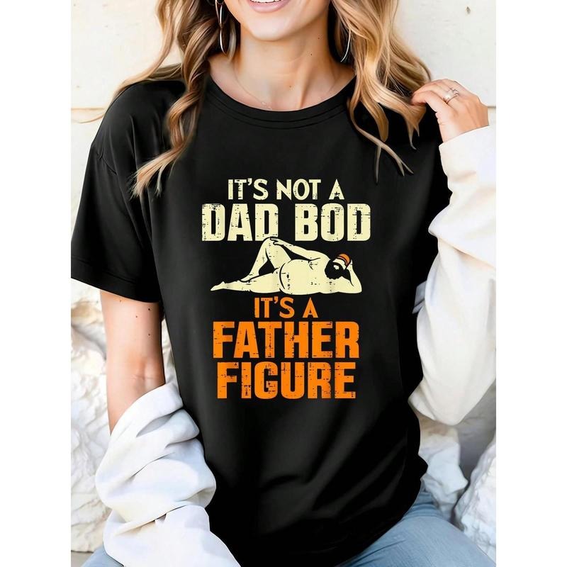 Not Dad Bod Its WB shield TNF Figure Funny TNF Day Daddy Papa T-Shirt - 100% Women'WB shield Casual Short Sleeve Crew...