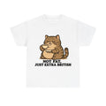 "Not Fat Just Extra British" Funny Cat Meme  Unisex Shirt Hoodie, Sweatshirt | RetroVerseTees.com