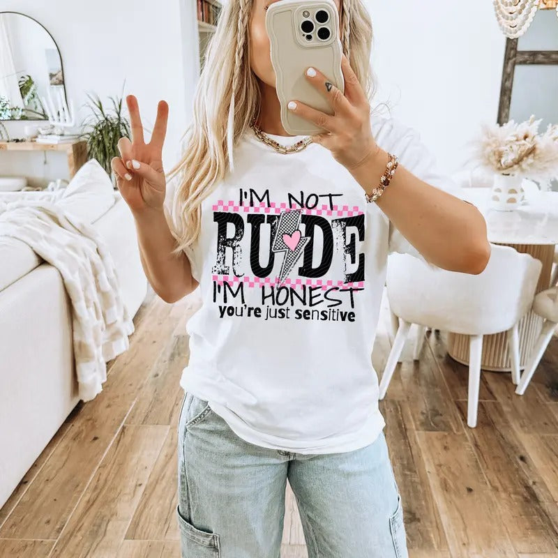 Not Rude DTF Transfers - THIS IS NOT A SHIRT Hoodie, Sweatshirt | RetroVerseTees.com