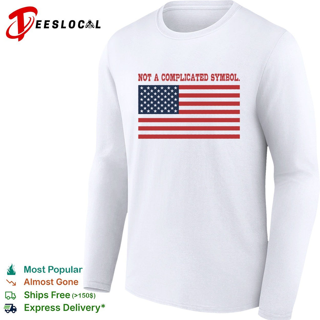 Not a complicated symbol United States flag shirt