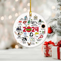 Notable Events 2024 Christmas Ornament, Newsmaker Cute 2024 Ornament, Funny Year in Review, Year to Remember Gifts Idea,...