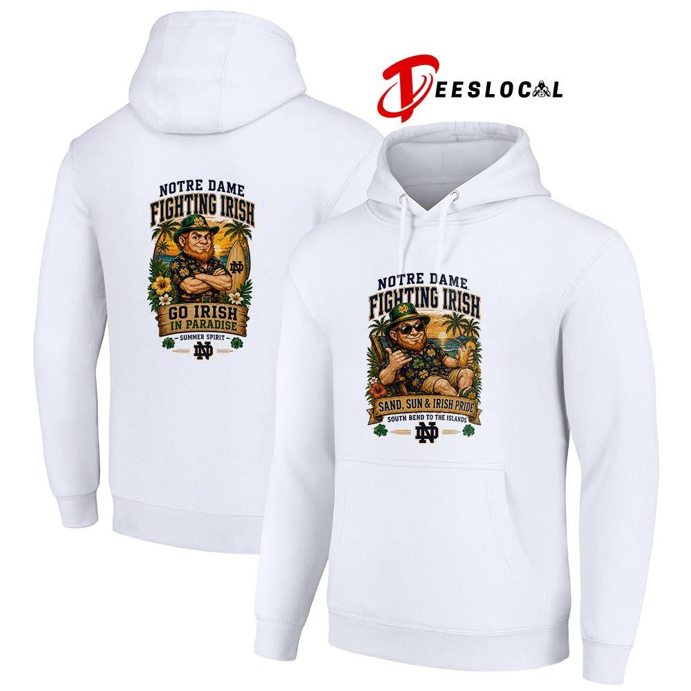 Notre Dame Fighting Irish san and sun South Bend to the islands tropical paradise shirt