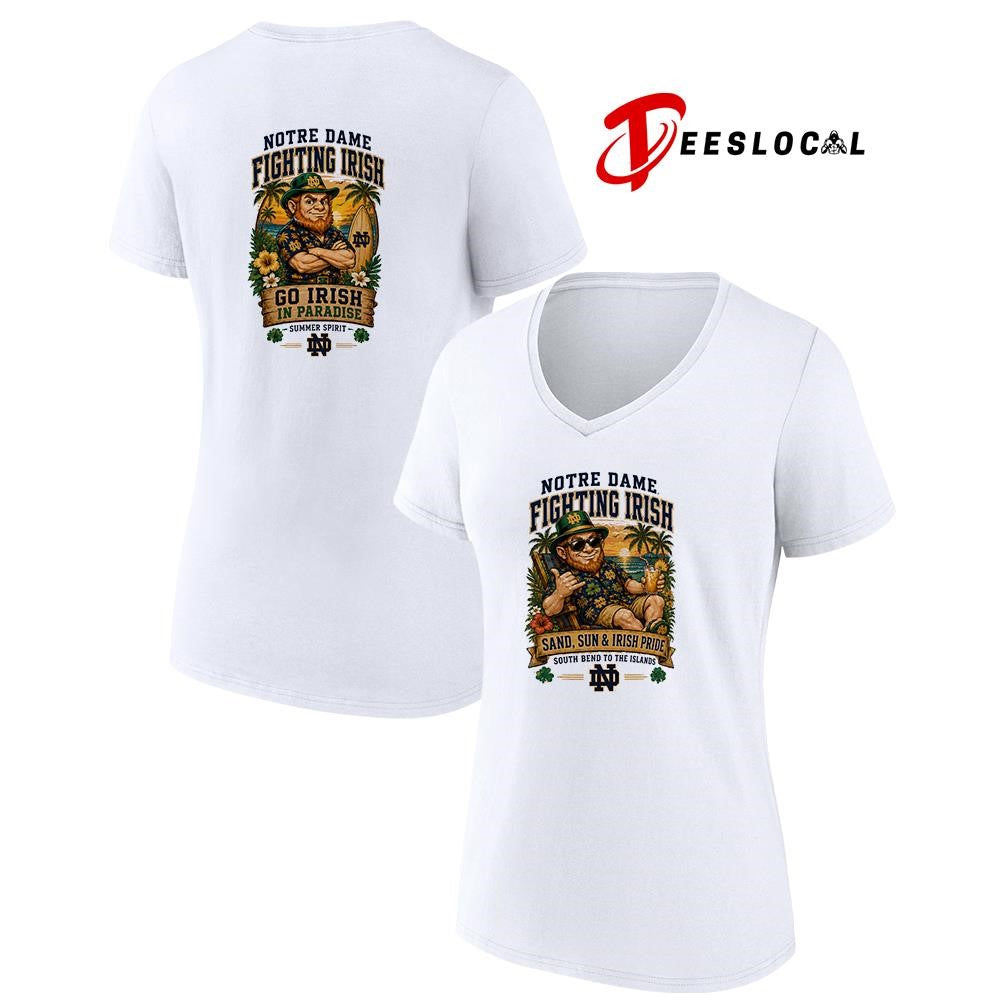 Notre Dame Fighting Irish san and sun South Bend to the islands tropical paradise shirt