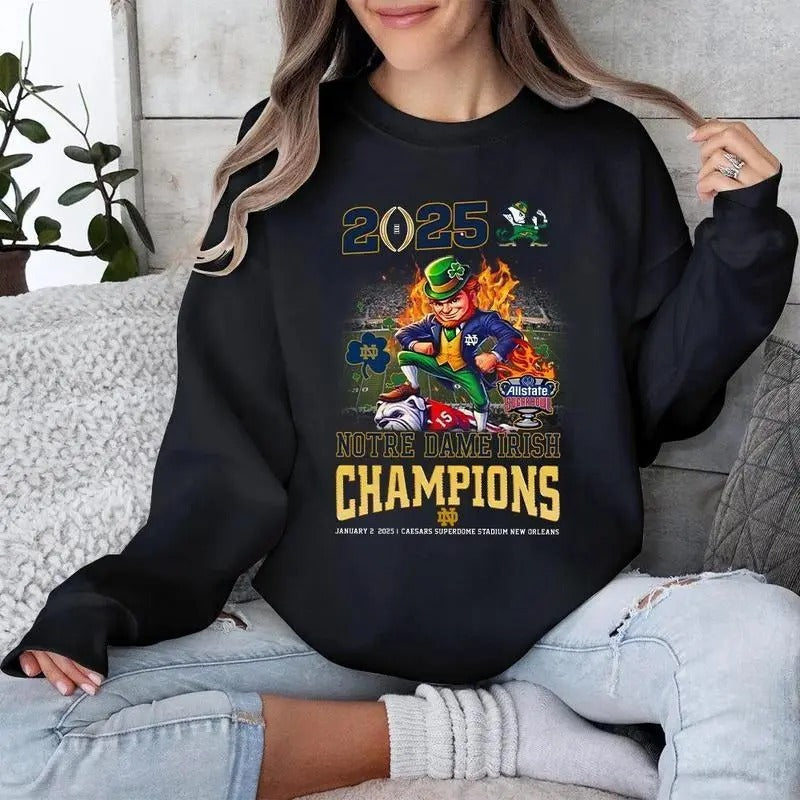 Notre Dame Sugar Bowl Champions 2025 T-Shirt, Game Day Tee, Gift For Notre Dame Fans