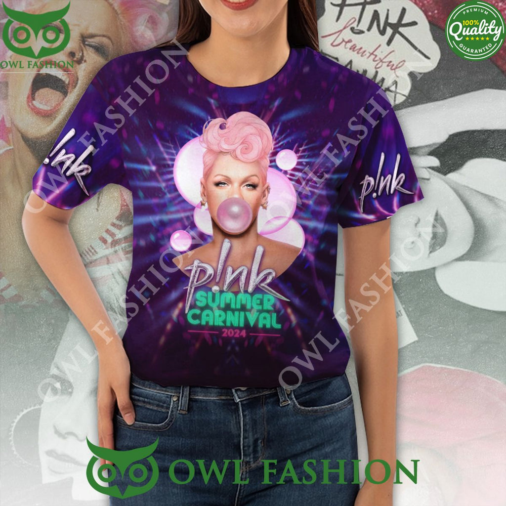 P!nk Song Playlist Summer Carnival 3D t Shirt