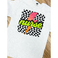 Nurse Neon Checkered Graphic Top T-Shirts, Hoodie, Sweatshirt | RetroVerseTees.com