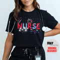 Nurse Shirt 4th Of July T-shirt Rn Patriotic Tee Registered Nurse Fireworks Shirt Lvn Lpn American July 4th Independence...