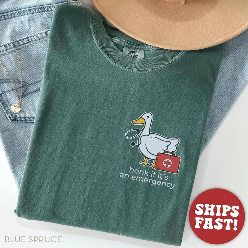 Nurse Shirt Funny, Silly Goose Nurse Shirt, ER Nurse TShirt, RN Nurse Shirt Hoodie, Sweatshirt | RetroVerseTees.com