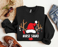 Nurse Squad Christmas Sweatshirt, Matching Christmas Nursing, Reindeer Nurse Sweater, Nursing School Xmas Gift Hoodie,...