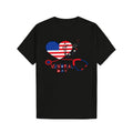 Nurse Stethoscope Heart Patriotic Memorial Day Flag T-Shirt 100% Cotton Classic Fit Cotton Tee, Perfect for Spiky hair...