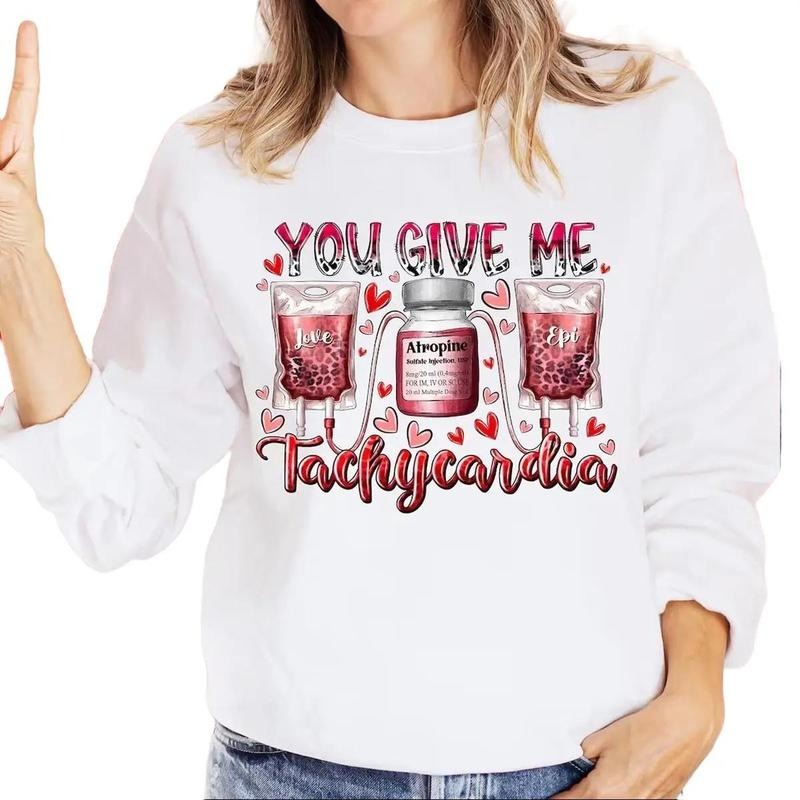 Nurse Valentine's Day Pharmacist Critical Care Rn Valentine Sweatshirt T-Shirts, Hoodie | RetroVerseTees.com