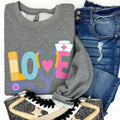 Nursing LOVE Gildan Sweatshirt T-Shirts, Hoodie | RetroVerseTees.com