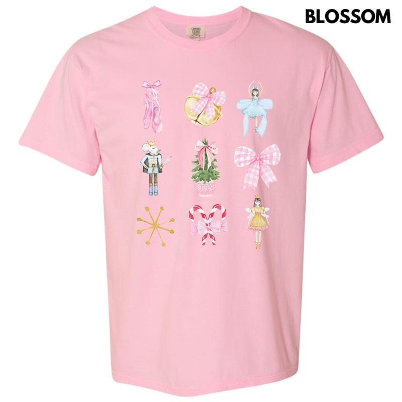 Nutcracker Ballet Bow Collage Comfort Colors T-Shirt 'NLB' Hoodie, Sweatshirt | RetroVerseTees.com