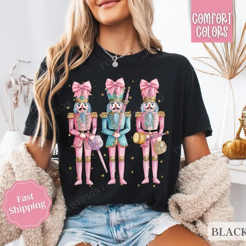Nutcracker Christmas Shirt for Women, Loose Fit Holiday Tee - Fabric, Pullover Hoodie, Sweatshirt | RetroVerseTees.com