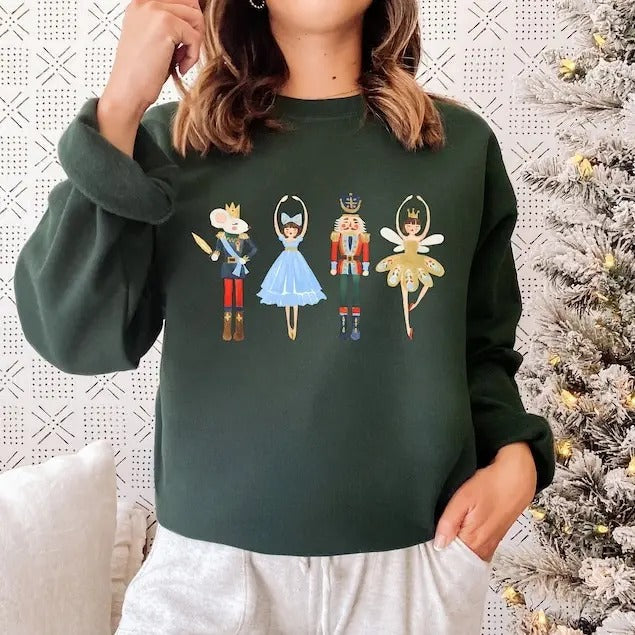 Nutcracker Sweatshirt, Christmas Sweatshirt, Sugar Plum Fairy Shirt, Christmas Sweater, Christmas Shirt, Xmas Shirt,...