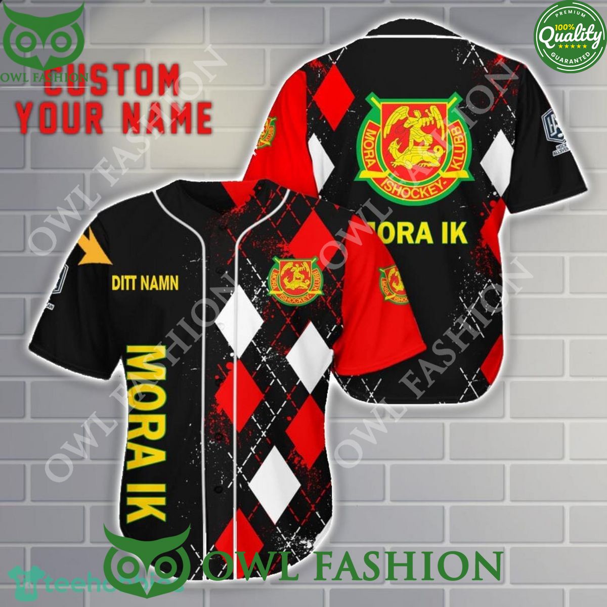 Personalized Mora IK Red 3D Baseball Jersey Shirt