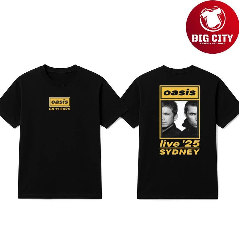 OASIS SYDNEY, Accor Stadium 08.11.2025 Two Sided Shirt