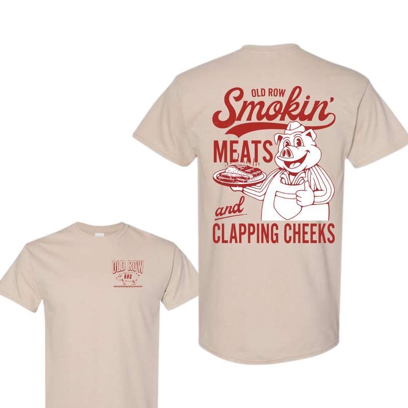 OLD ROW THE SMOKIN MEATS GRAPHIC 2 SIDES TSHIRT, UNISEX TSHIRT FOR MEN - S to 4XL Hoodie, Sweatshirt | RetroVerseTees.com