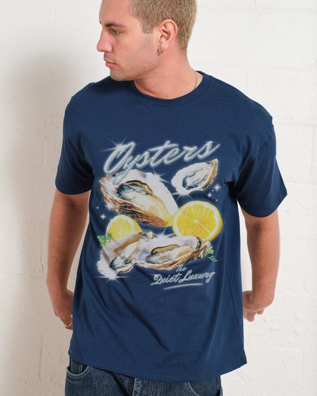 OYSTERS Tee, THE QUIET LUXURY T-Shirt, Cotton Menswear, S to 3XL Hoodie, Sweatshirt | RetroVerseTees.com