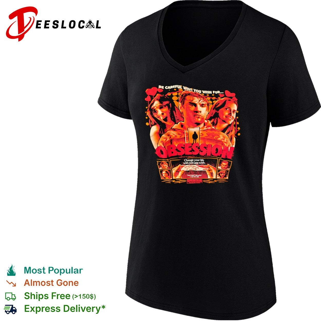 Obsession movie poster be careful who you wish for shirt