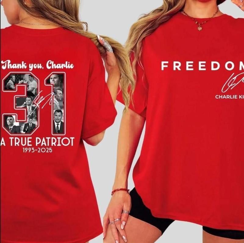 October 14th Red T-Shirt, Remembrance Ceremony Hondbring Charlie Kirk, In October We Wear Red Birthday Tee Rest In Peace...