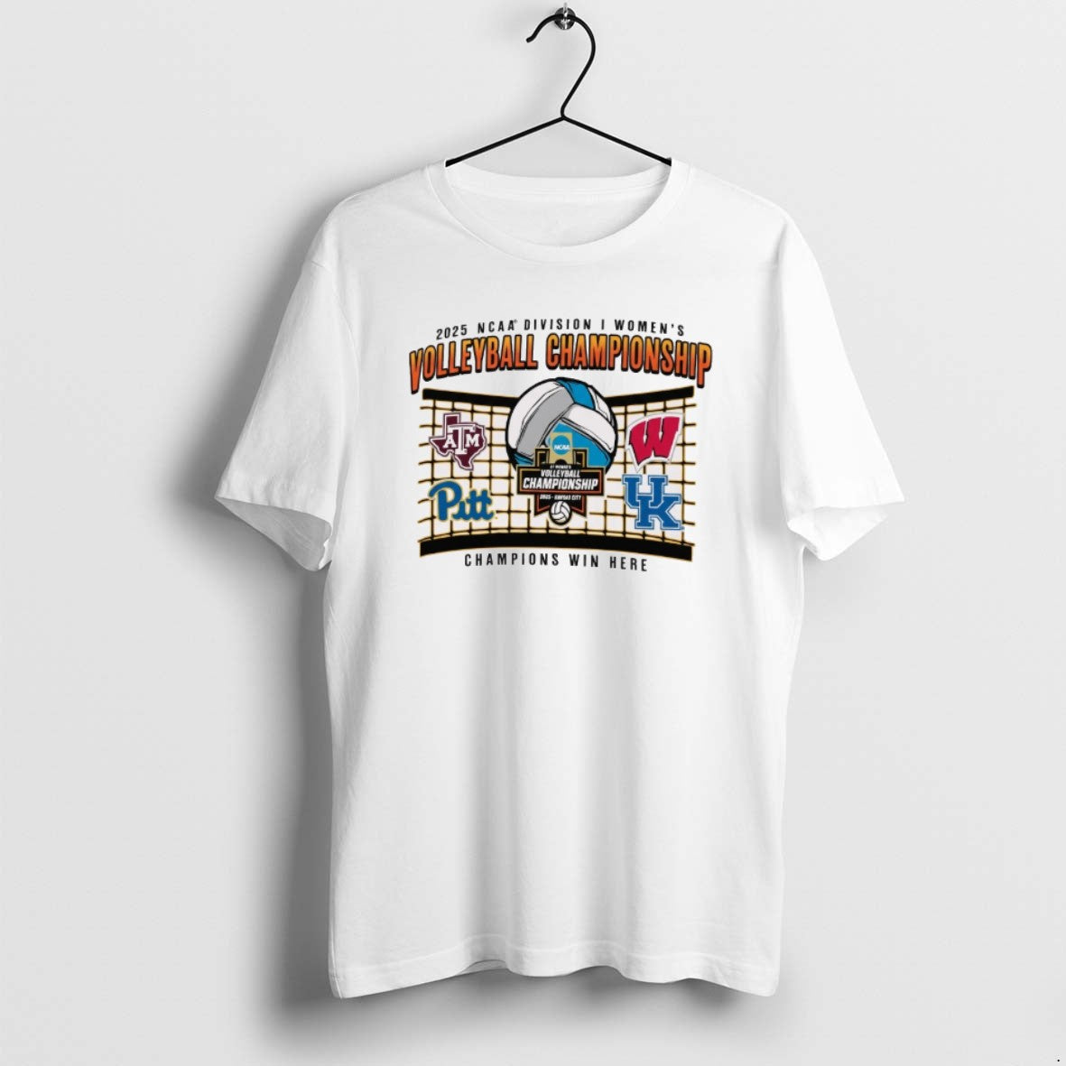 Official 2025 Ncaa Division I Womens Volleyball Final Four Championship Texas Am Wisconsin Pittsburgh Kentucky T-Shirts,...
