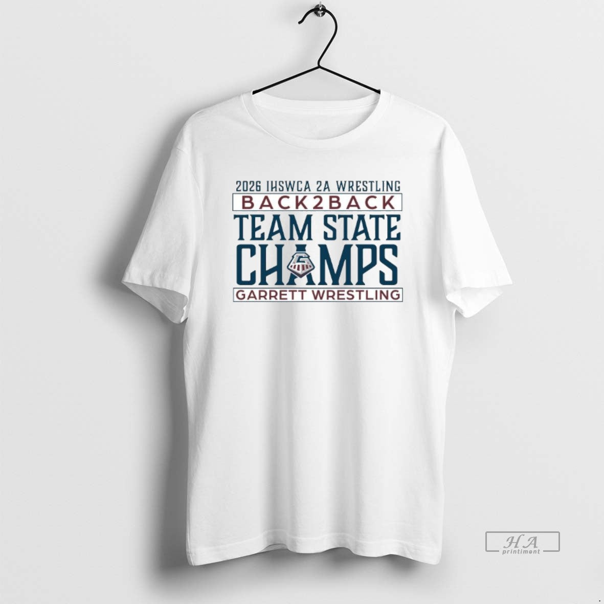 Official 2026 Ihswca 2a Wrestling Back 2 Back Team State Champions Garrett Wrestling T-Shirts, Hoodie, Sweatshirt