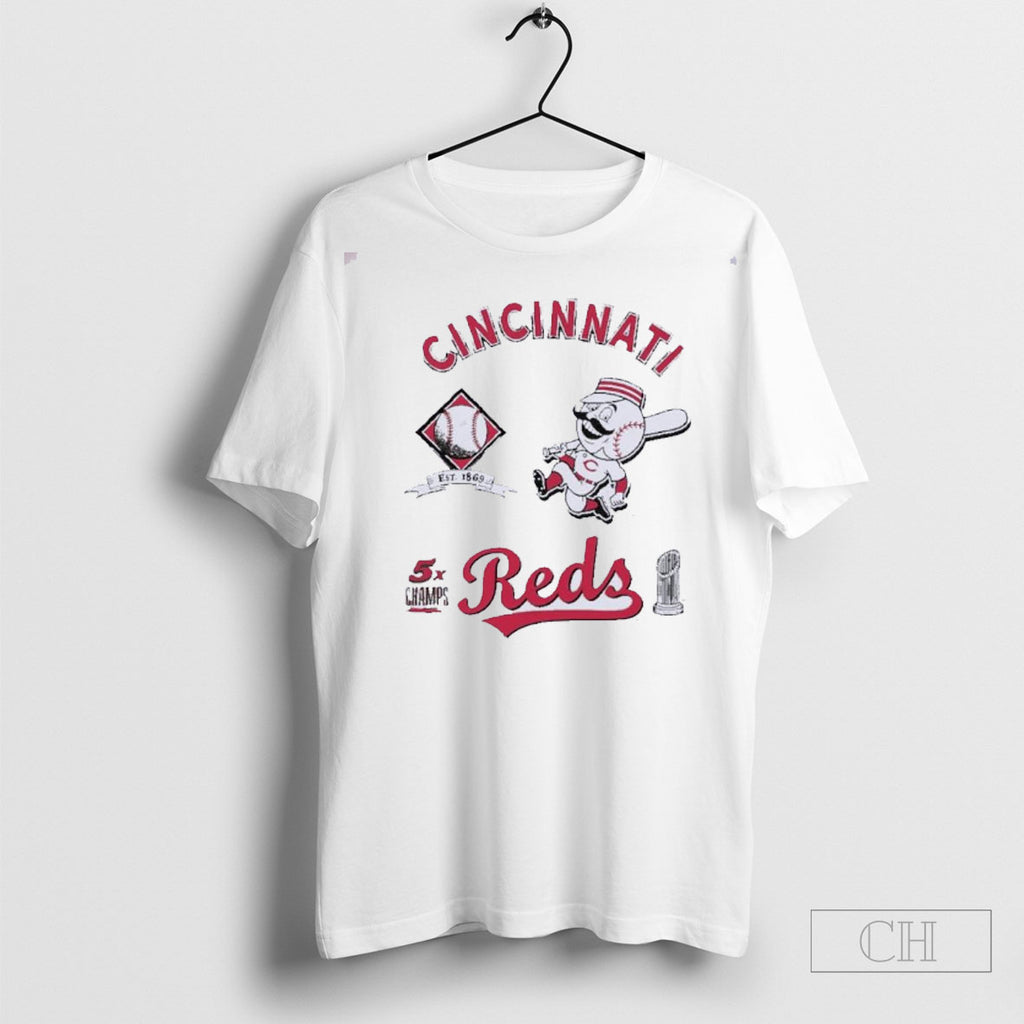Official Cincinnati Reds Defined 5x Champions T Shirt Hoodie Sweater