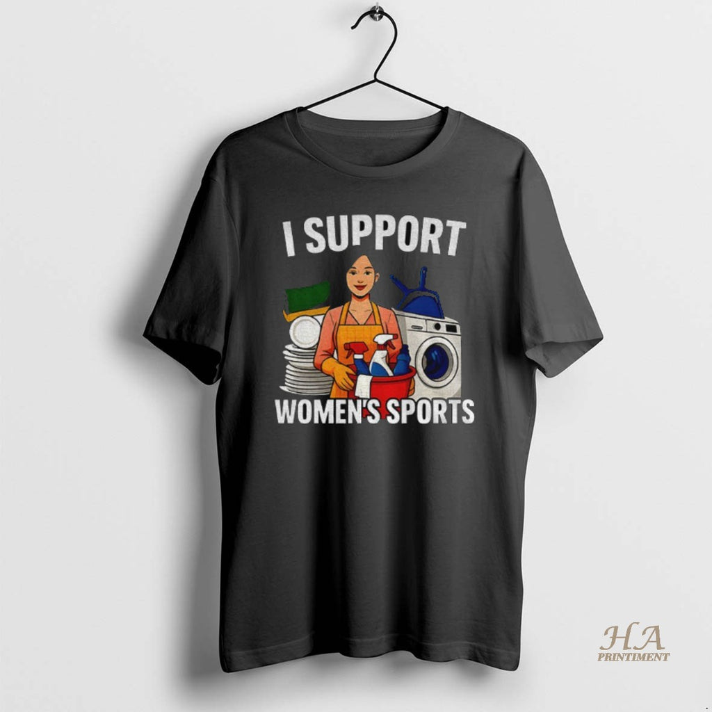 Official Cleaner I Support Womens Sports Cartoon